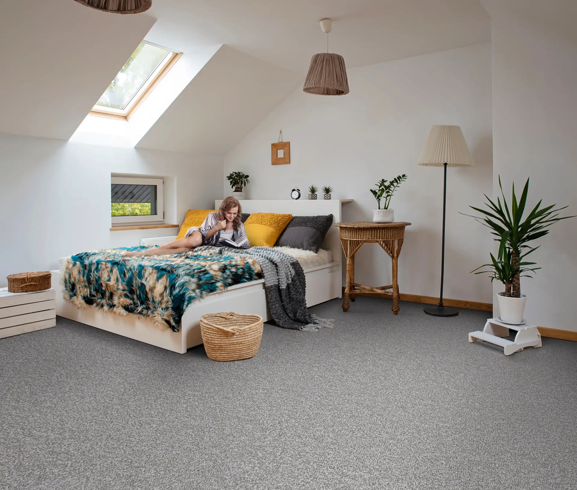 Loft bedroom with a Carefree Ultra Husky carpet