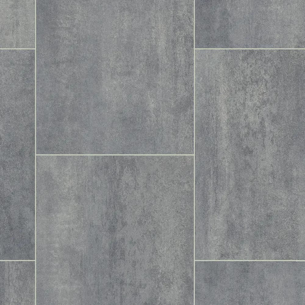 Close-up of stone-effect vinyl flooring