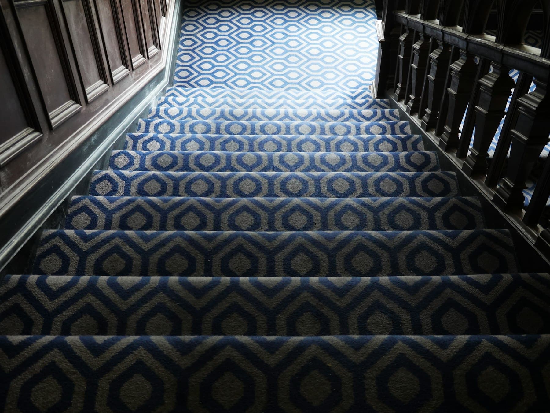 Staircase carpet runner installation, Norwich