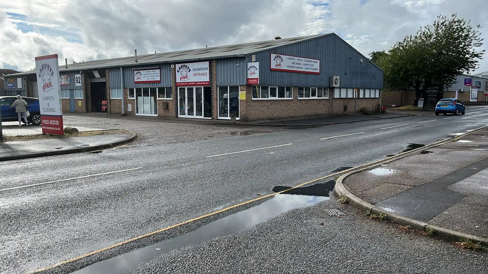The Carpets Plus showroom on Barker St, Norwich